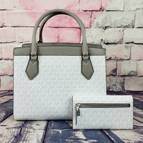⚠️SALE⚠️Michael Kors Mott LG Satchel SET White - Picture 3 of 13